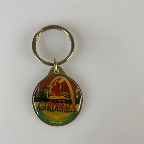Vintage St Louis Cardinals MLB 1996 Keychain Key Ring With The ￼ Arch￼ Cover