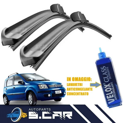Kit 2 Spazzole Tergicristallo Per Fiat Panda 169 Flat Anteriori 550+400 mm - Immagine 1 di 4