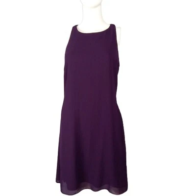 Vestido para mujer American Living hasta la rodilla talla 10 púrpura espalda torcida sin mangas Foto 1 de 4