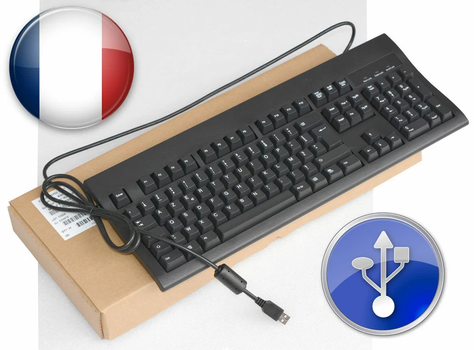 New Black Keyboard French France AZERTY 901715-20L - Image 1 of 1