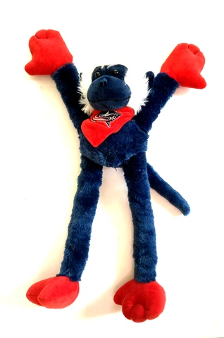 Columbus Blue Jackets Hanging Monkey Plush NHL Hockey Adjustable Arms Feet Hands Cover