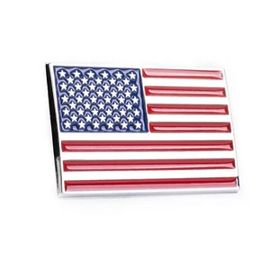 American Flag USA Car Emblem Badge Decal Sticker – (2.75" x 1.5") - EliteAuto3K - Picture 1 of 12