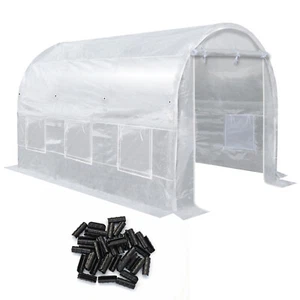 Replacement Greenhouse Canopy Tarp 10x7x6' 12/16x7x7' 20x10x7' Greenhouse Cover - Picture 1 of 62