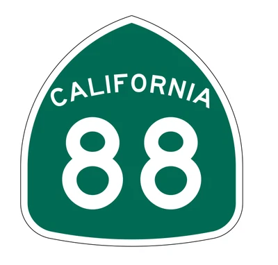 WINTER PARK PRODUCTS California State Route 88 Sticker Decal R1172 Highway Sign
