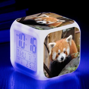 Colorful LED Alarm Clock Panda Glowing Electronic Digital Desk Table Clock 3.15" - Picture 1 of 6