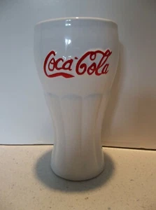 Weißes Coca Cola Eisbecher Glas weiß Houston Harvest 2002 14 oz - Bild 1 von 6