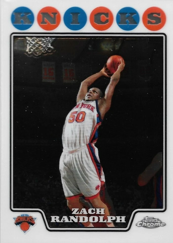 Zach Randolph Topps Chrome 08-09 #38 New York Knicks Memphis Grizzlies Kings - Image 1 of 1