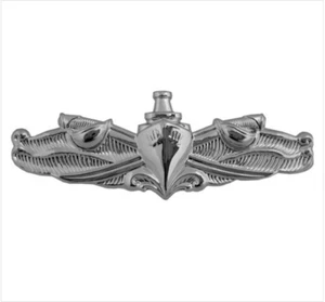 GENUINE U.S. NAVY BADGE: SURFACE WARFARE ENLISTED - MINIATURE, MIRROR FINISH - Picture 1 of 1