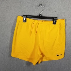 Nike Shorts Womens Medium Training Running Athletic Gym Soccer Activewear Yellow - Picture 1 of 9