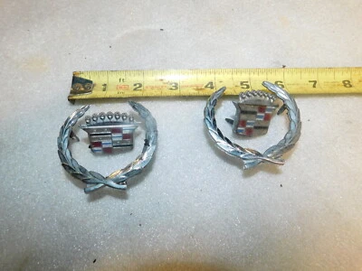 1979 Cadillac crown and wreath emblems     Gray shelf - Image 1 of 4