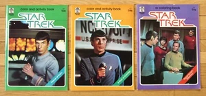 Lot 3 Star Trek Farb- und Aktivitätsbücher Merrigold Press 1979 Vintage unbenutzt EXC - Bild 1 von 5