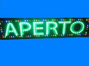 INSEGNA A LED 120x30 CON SCRITTO APERTO - Foto 1 di 1