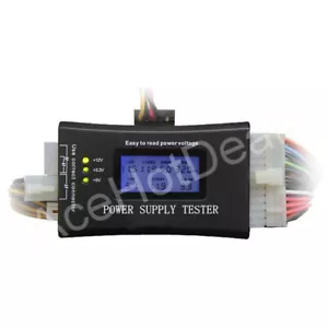 PC Computer LCD 20/24 Pin 4 PSU ATX BTX ITX SATA HD HDD Power Supply Tester - Picture 1 of 3