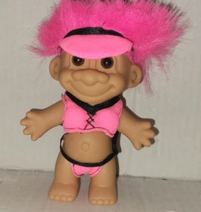 Traje de baño vintage Troll Display muñeca rosa playa océano agua nadadores surfistas - Imagen 1 de 6
