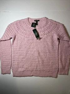 Lauren Ralph Lauren Women’s SZ XL Pink Alpaca Wool Blend Knit Sweater NWT $99.50 - Picture 1 of 9