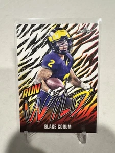 2024 Leaf Football Blake Corum Run Wild #RW-3 Los Angeles Rams - Picture 1 of 2