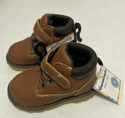 Correa de bota de trabajo de senderismo para niños pequeños Garanimals marrón talla 5 leer Foto 1 de 4