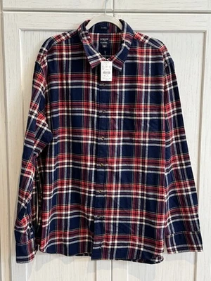 J. Crew NWT Plaid Flannel Shirt Mens XXL Classic Button Up Long Sleeve Shirt - Image 1 of 4