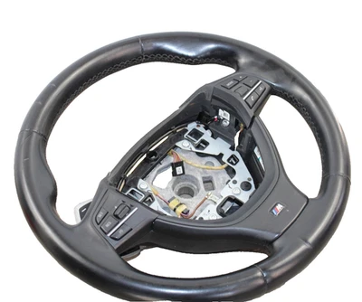 13-15 BMW F01 F02 740LI 750I 750LI 740I PADDLES M SPORT LEATHER STEERING WHEEL - Image 1 of 4