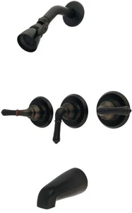 Kingston Brass GKB235 Magellan Tub/Shower Faucet 3 Handles,ORB, 11.68 x 8 x 7.75 - Imagen 1 de 5
