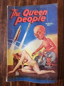 RUSSELL REY ( DENIS HUGHES ) - THE QUEEN PEOPLE vintage fantasy pulp 1952 rare - Picture 1 of 7