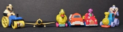 Vintage 1980 - '90s Lot of 6 Diecast Vehicles Taz, Barney, Popeye, GeeBee Plane  - Image 1 of 4