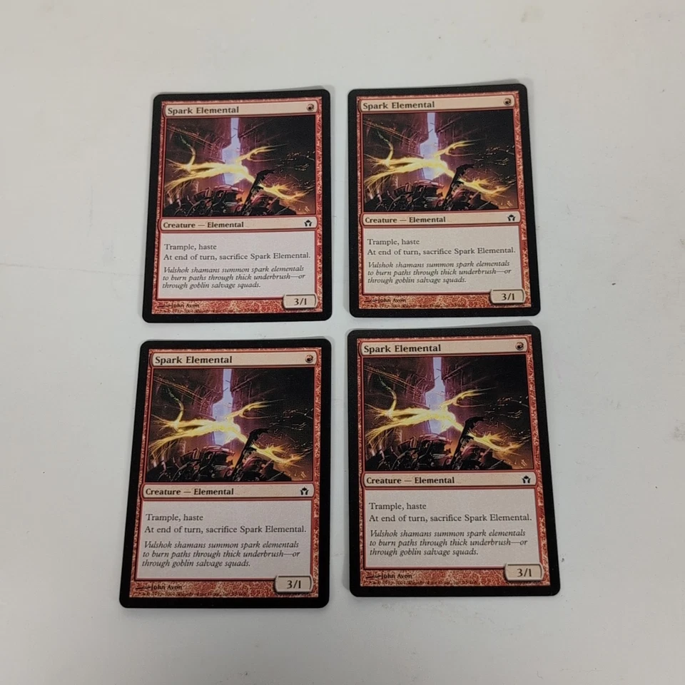 MTG Magic The Gathering Card Spark Elemental Fifth Dawn Common LP 4x Playset - Image 1 of 2