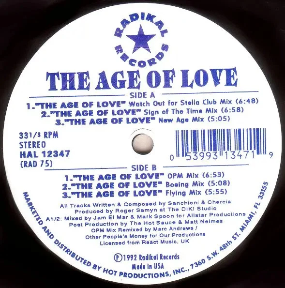 The Age Of Love Vinyl Single 12inch radikal records - Bild 1 von 1