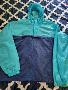 Patagonia Rain Jacket Mens XL Blue and Teal EUC Rare Outdoors Vintage 90xx - Picture 1 of 6