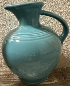 Fiesta Ware Hecho en EE. UU. Jarra Jarra de Agua Turquesa Boho Granny Ver Foto - Imagen 1 de 4