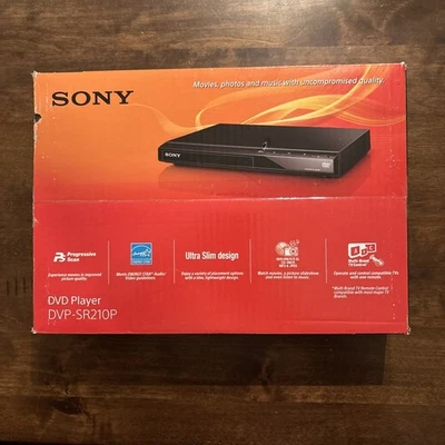 Sony CD DVD Player DVP-SR210P Progressive Scan Ultra Slim New In Box - Image 1 of 4