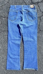 Jeans Lee Rider vintage de los años 70 para hombre 33x31 azul bootcut acampanado garra EE. UU. Denim - Imagen 1 de 10