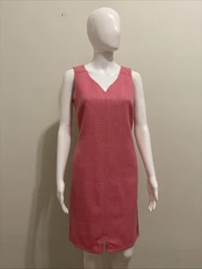 Nuevo con etiquetas Vestido Vaina Talbots Rosa Tweed Claro Cuello en V Bolsillo Lateral Sin Mangas Talla 4P - Imagen 1 de 13