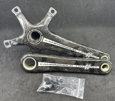 NOS Campagnolo Athena 11 Black Carbon Fiber Crankset 170mm Power Torque System - Image 1 of 4