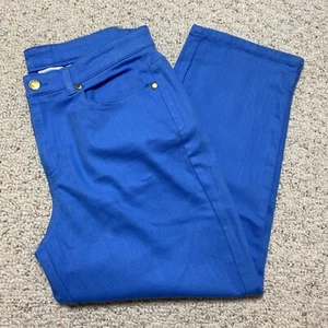 Jaclyn Smith Womens Jeans sz 6 Blue Straight Leg Crop Mid Rise Stretch Casual - Picture 1 of 11