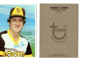 1980 RANDY JONES TOPPS BASEBALL LARGE CARD 5 x 7 SAN DIEGO PADRES 48 of 60  - Picture 1 of 1
