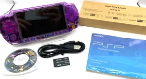 Sony PSP-3000 Playstation Portable Handheld Console Clear purple Customized - Picture 1 of 17