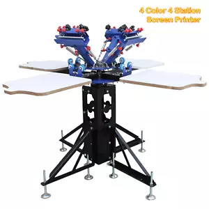 4 Color 4 Station Screen Press with Precision Fine Tuning Screen Printer DIY - Picture 1 of 4