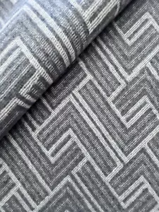 JOHNSTONS of ELGIN "TEMPO CHEVRON/Sail" steel grey lambswool-$348-28.5" x 27.25" - Picture 1 of 6
