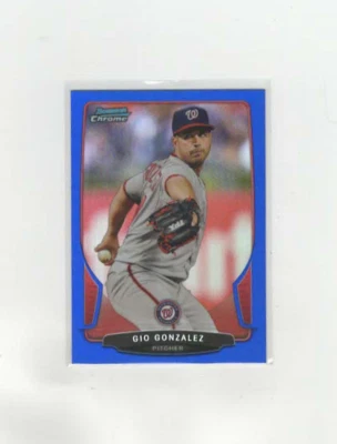2013 Bowman хром синий переливающийся /250 Gio Gonzalez #198 - Изображение 1 из 2