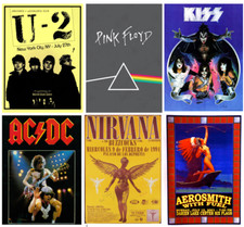 MOST FAMOUS BANDS singers musicians rock band print/poster A4/A3