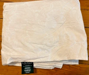 Ralph Lauren Paisley hellbraun Druck Queen Size flaches Laken 100 % Baumwolle - Bild 1 von 5