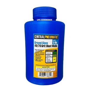 CENTRAL PNEUMATIC 5 lb. Ground Glass 40/70 Grit Abrasive Media - Picture 1 of 2