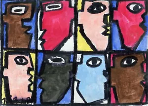 acrylic figure study 12inx9in - by ronald allen 2020 / f241 - Picture 1 of 1