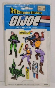 Vintage 1982 G.I. Joe 3D Puffy Sticker Pack - New In Package - Picture 1 of 11