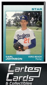Carl Johnson 1988 Star Vero Beach Dodgers #12  Los Angeles Dodgers