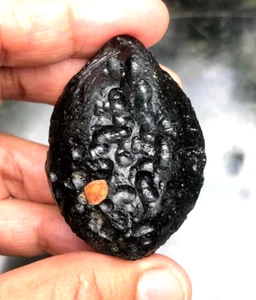 Minerales Meteorito Tectita Mineral de Hierro Rocas Fósiles Natural Negro Espacio Áspero 62 g - Imagen 1 de 13