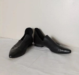 Hannan Black Leather Slip On Shoes UK 3 - Picture 1 of 12