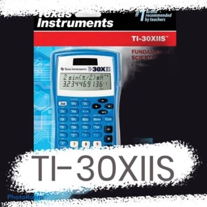 Texas Instruments TI 30X IIS Scientific Calculator Blue Solar Battery Power - Picture 1 of 4