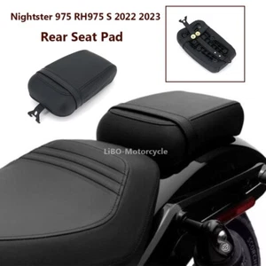 Almohadilla de asiento trasera individual negra para Harley Nightster RH975 S 2022 2023 2024 pasajero - Imagen 1 de 11
